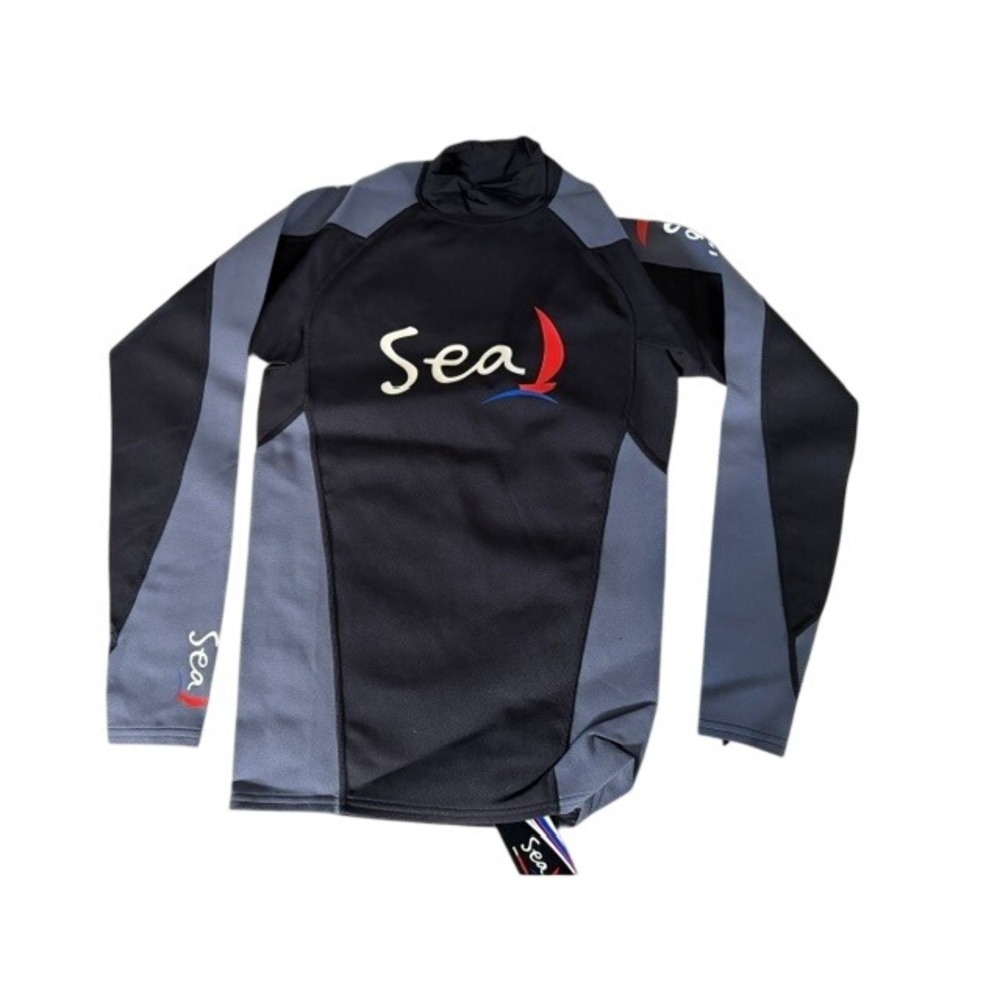 Sea Sail Equipment Australia Long Sleeve Hot Top Black Grey XS MS001 Kids
